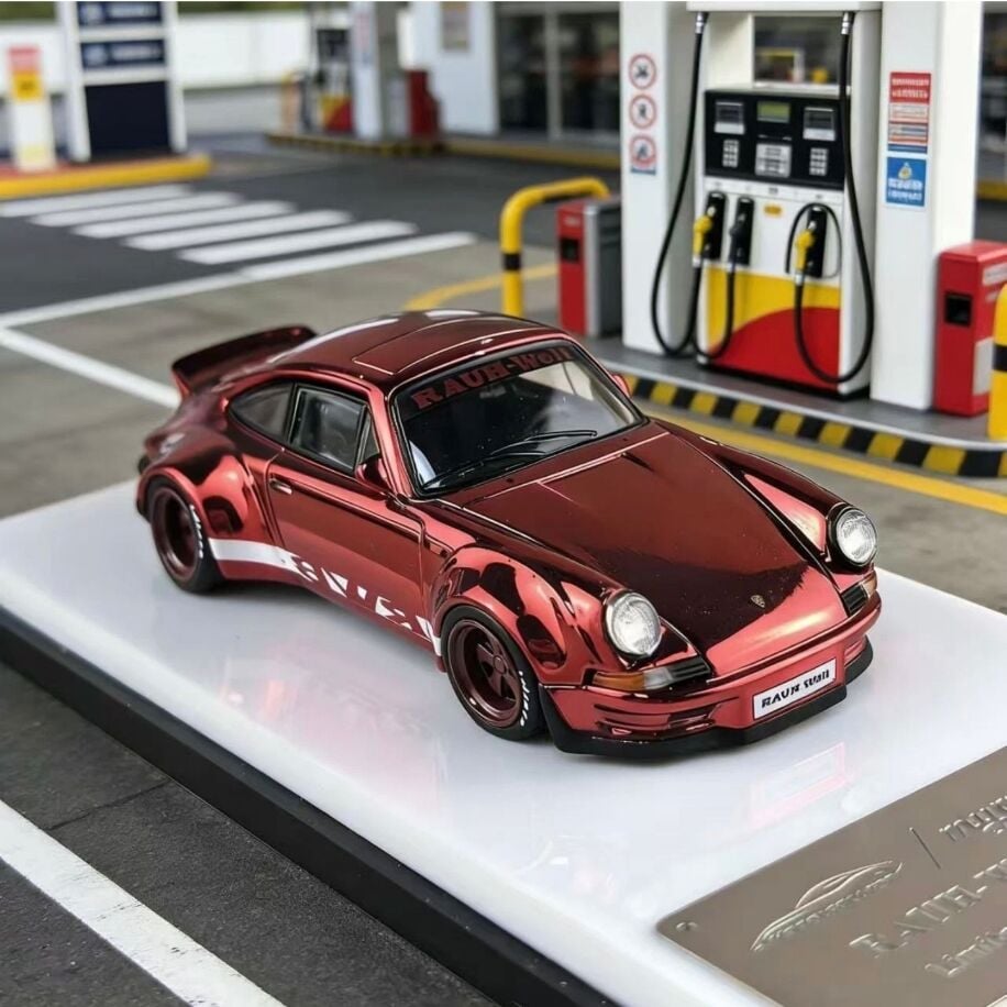 Model Collect Red Porsche Rauh-Welt RWB 930 Alloy Diecast Sport Vehicle Model Car