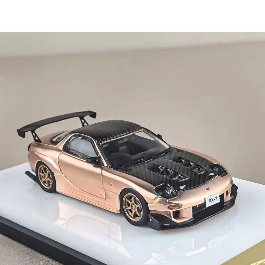 Model Collect Mazda RX-7 FD3S Rose Gold JDM Carbon Racing Sport Model Diecast Metal Car