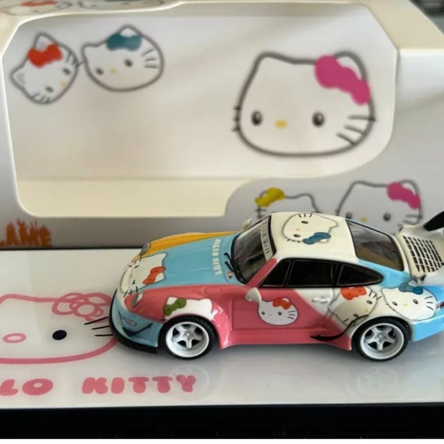 Flame Model Porsche RWB 993 Hello Kitty Livery