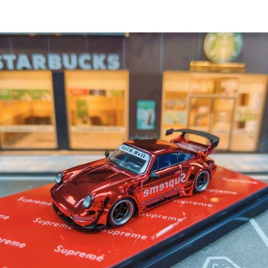 Flame Model Porsche RWB 964 Red Alloy