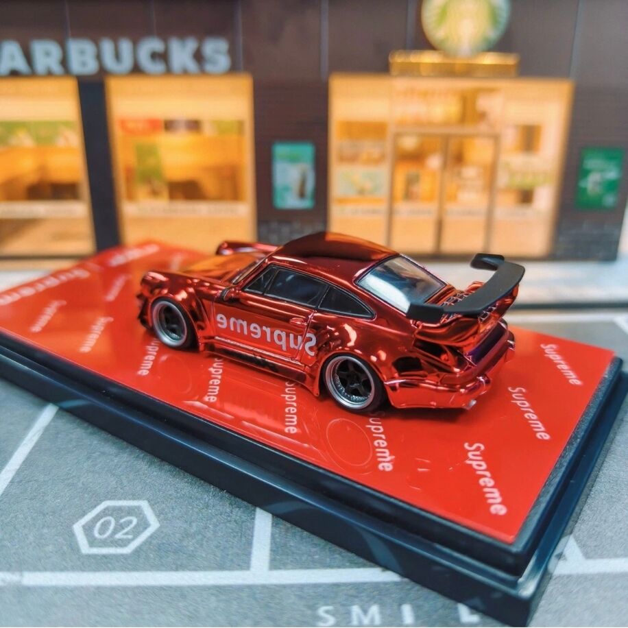 Flame Model Porsche RWB 964 Red Alloy