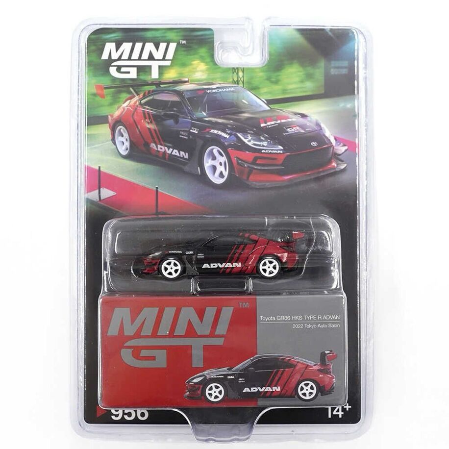 Mini GT 2 li set CHASE Toyota Gr86 Hks Type R Advan #956 Tokyo Auto Salon Zamac