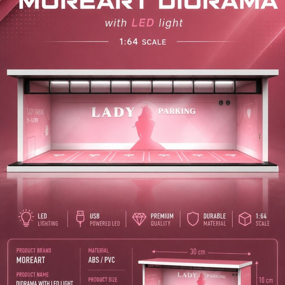 MoreArt 1/64 Lady Parking Pink MO914017