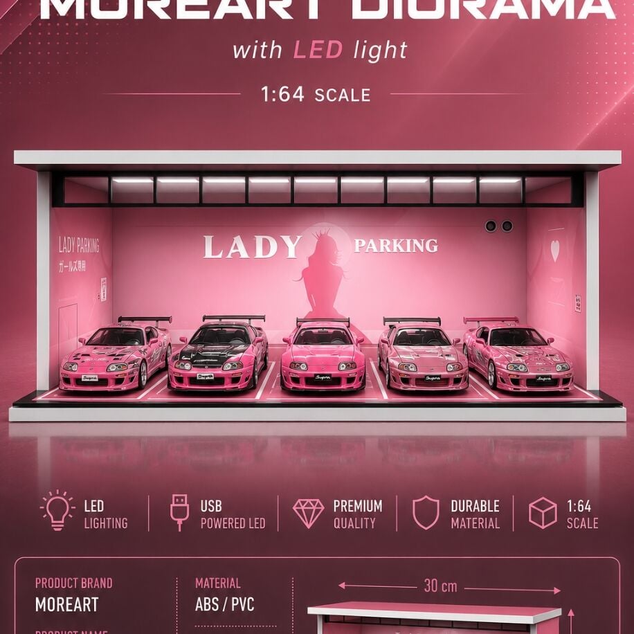 MoreArt 1/64 Lady Parking Pink MO914017
