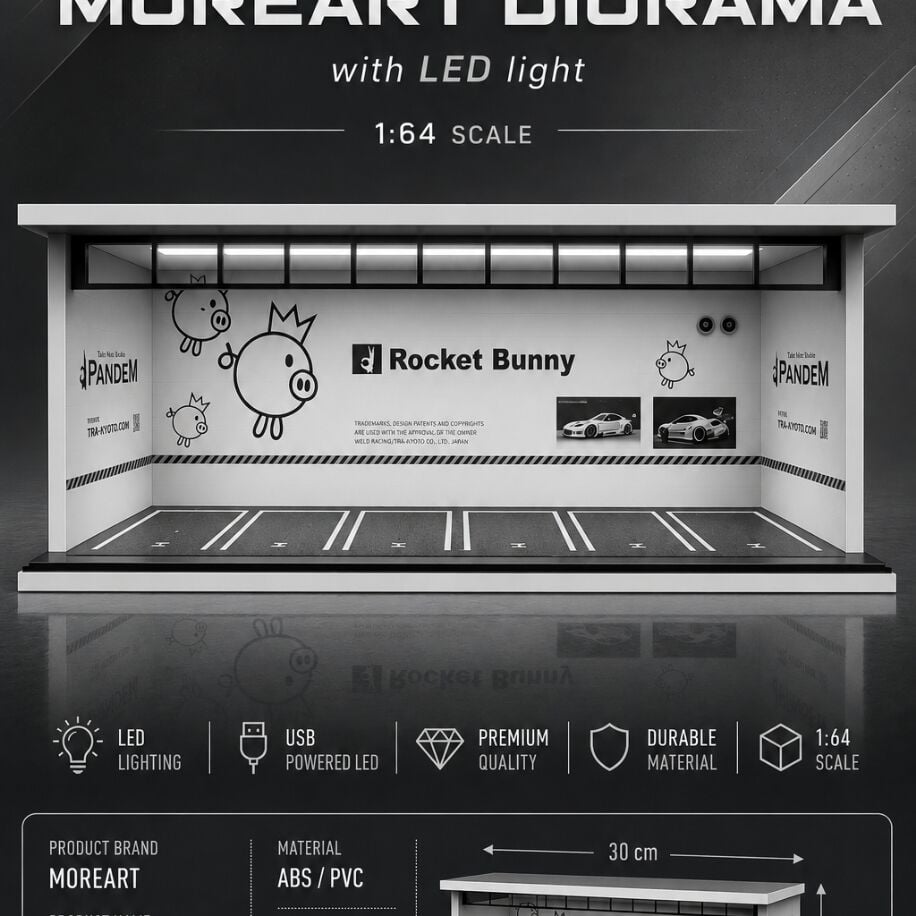 MoreArt 1:64 Diorama Parking Lot ROCKET BUNNY