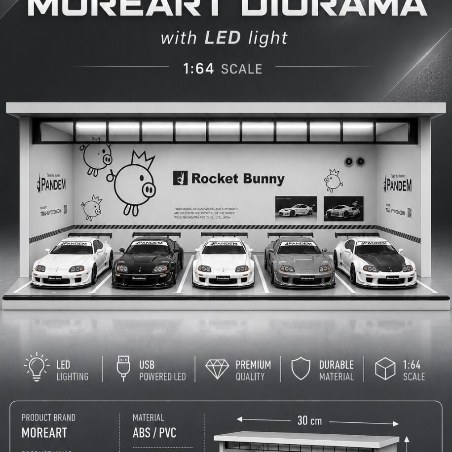 MoreArt 1:64 Diorama Parking Lot ROCKET BUNNY