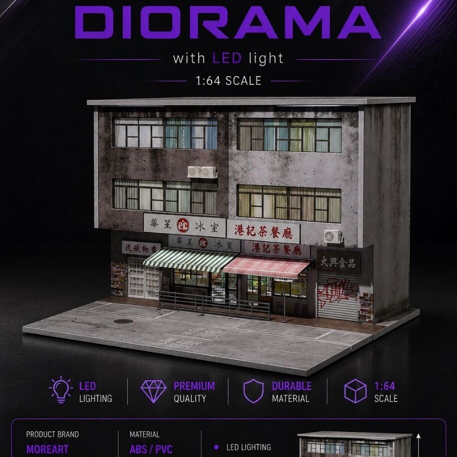 Moreart 1:64 Hong Kong Street View Series 01 Diorama MO936501