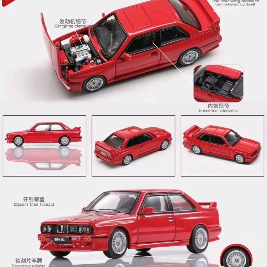 Mortal Model BMW E30 M3 Sedan Sport Evolution Pearl Red
