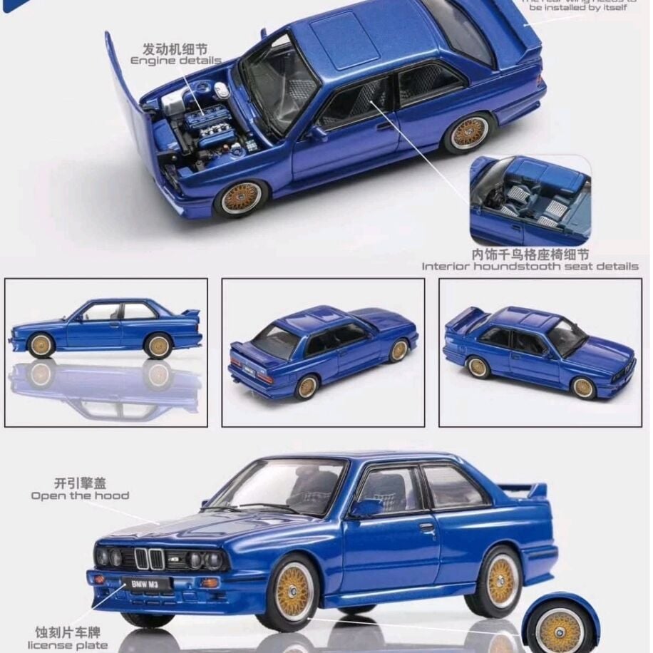 Mortal Model BMW E30 M3 Sedan Sport Evolution Pearl Blue