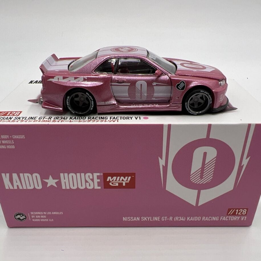 Kaido House #128 Nissan Skyline GT-R R34 Kaido Racing Factory V1 Pink