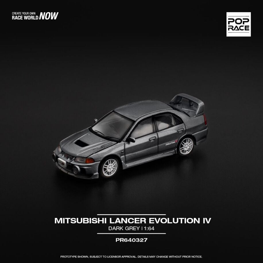Pop Race Mitsubishi Lancer Evolution IV 1:64 Diecast Model Car – Rally Icon PR64-0327