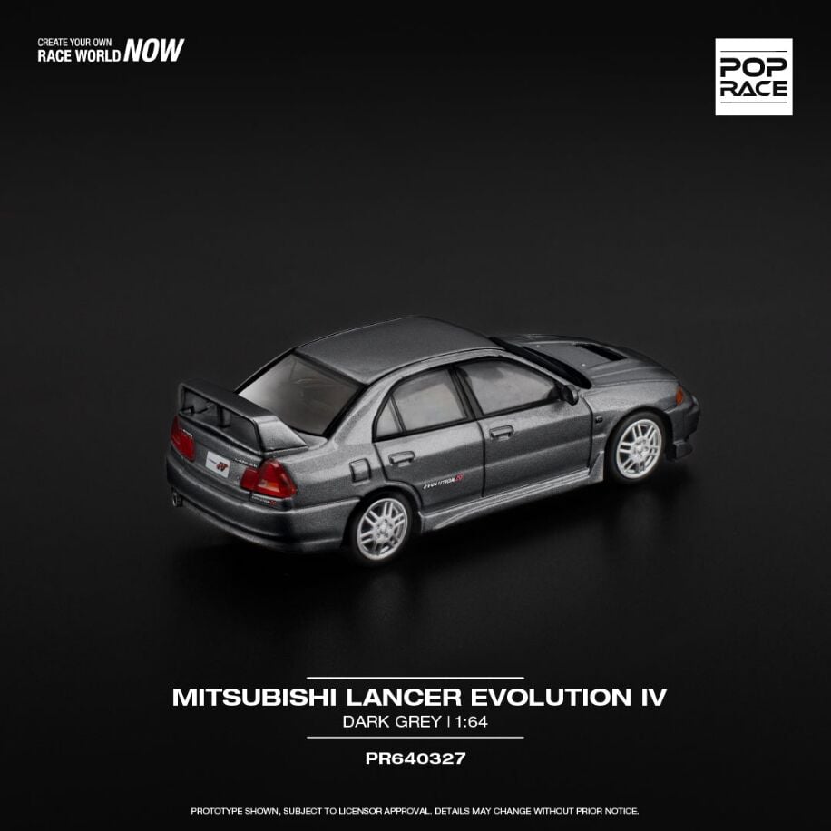 Pop Race Mitsubishi Lancer Evolution IV 1:64 Diecast Model Car – Rally Icon PR64-0327