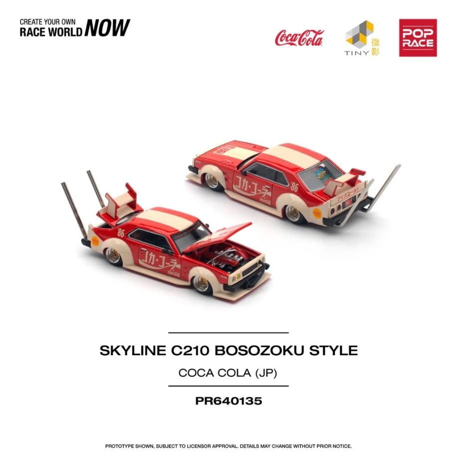 Pop Race Skyline c210 Racer Bosozoku Style 5'li SET (PR64-26 PR64-73 PR64-61 PR64-0107 PR64-013