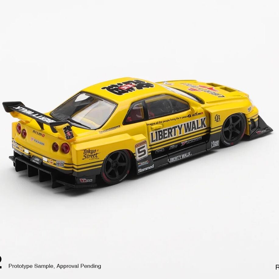 Mini GT Nissan LB-ER34 Super Silhouette SKYLINE Sport Yellow MGT01182