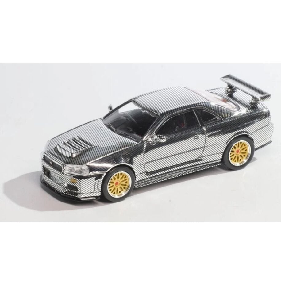 Demon King Nissan Skyline GT-R (R34) - full carbon - Silver Chrome