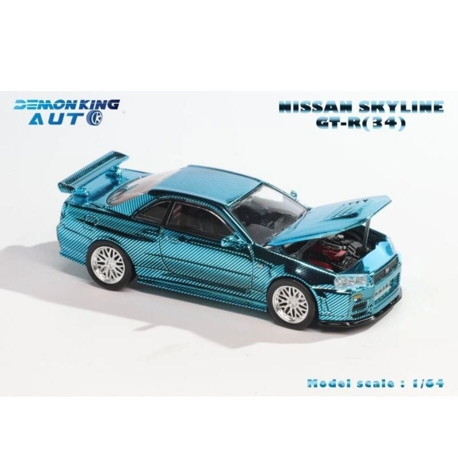 Demon King Nissan Skyline GT-R (R34) - full carbon - Blue Chrome