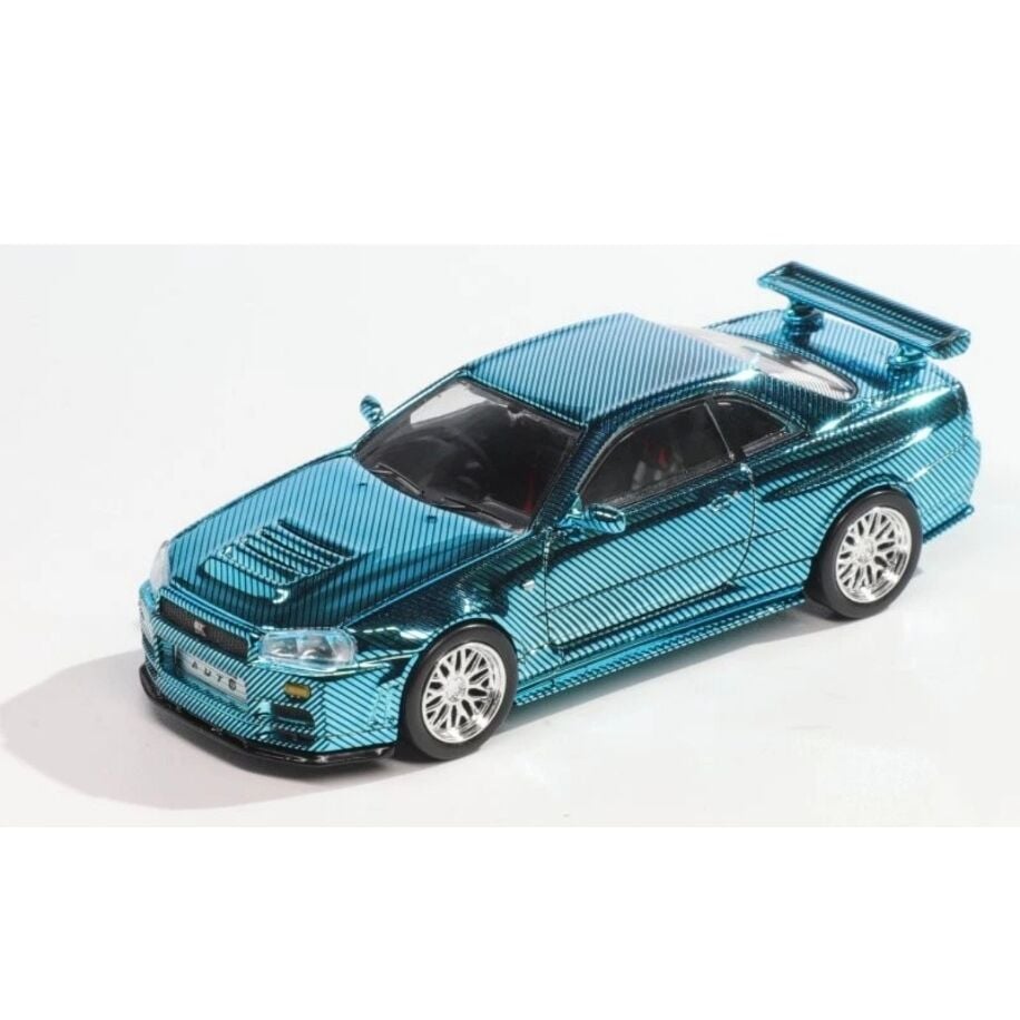 Demon King Nissan Skyline GT-R (R34) - full carbon - Blue Chrome