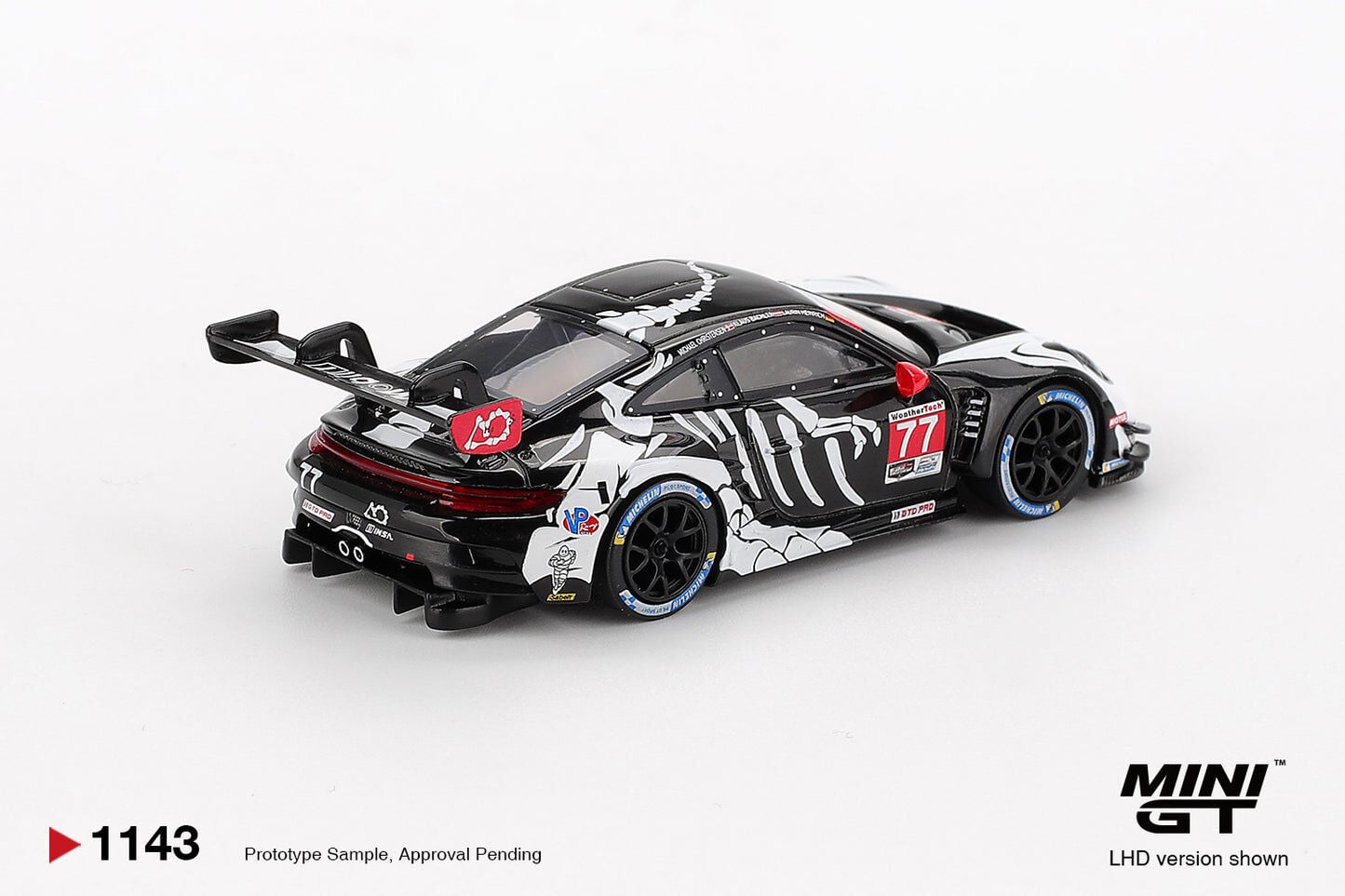 Mini GT 1/64 Porsche 911 GT3 R AO Racing 2025 IMSA Petit Le Mans MGT01143