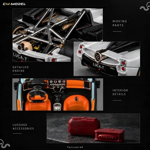 CM Model 1:64 Pagani Utopia Pearl White CM64-Utopia-07