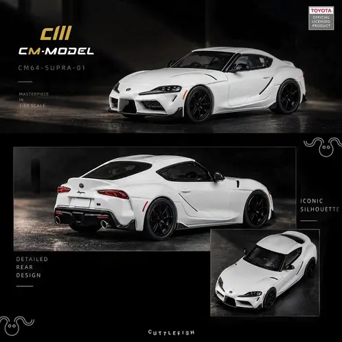 CM Model 1:64 Toyota Supra Pearl White CM64-Supra-01